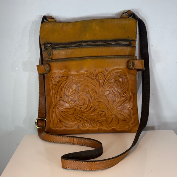 Patricia Nash Handbags - PATRICIA NASH Prizzi Tooled Leather Crossbody Bag